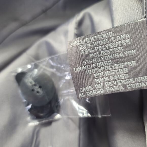 Marvin Richards Black Wool Blend Double Breasted Coat NEW 2 X - Picture 5 of 6